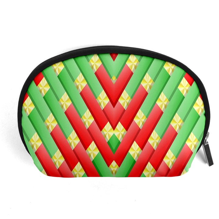 Christmas Geometric 3d Design Accessory Pouches (Large) 