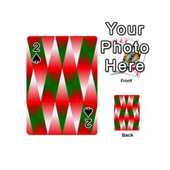 Christmas Geometric Background Playing Cards 54 (mini)  by Sapixe