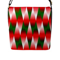 Christmas Geometric Background Flap Messenger Bag (l)  by Sapixe