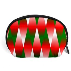 Christmas Geometric Background Accessory Pouches (large)  by Sapixe