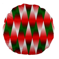 Christmas Geometric Background Large 18  Premium Flano Round Cushions