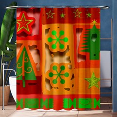 Christmas Design Seamless Pattern Shower Curtain 60  X 72  (medium)  by Sapixe