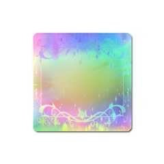 Christmas Greeting Card Frame Square Magnet by Sapixe