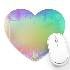 Christmas Greeting Card Frame Heart Mousepads by Sapixe