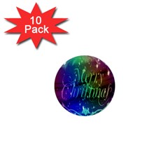 Christmas Greeting Card Frame 1  Mini Buttons (10 Pack) 