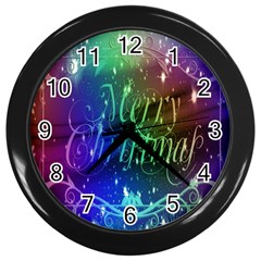 Christmas Greeting Card Frame Wall Clocks (black) by Sapixe