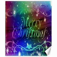 Christmas Greeting Card Frame Canvas 8  X 10  by Sapixe