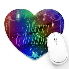 Christmas Greeting Card Frame Heart Mousepads by Sapixe