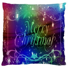 Christmas Greeting Card Frame Standard Flano Cushion Case (one Side) by Sapixe