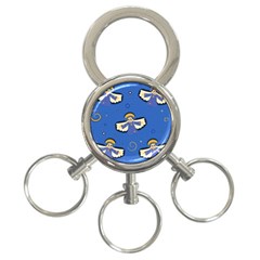 Christmas Holidays Seamless Pattern 3-ring Key Chains by Sapixe