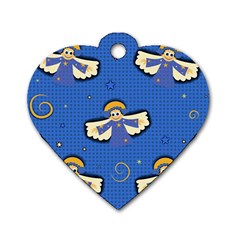 Christmas Holidays Seamless Pattern Dog Tag Heart (two Sides) by Sapixe