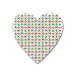 Christmas Decorations Background Heart Magnet by Sapixe