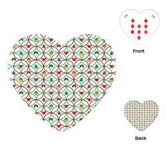 Christmas Decorations Background Playing Cards (heart) 