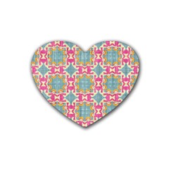 Christmas Holidays Seamless Pattern Heart Coaster (4 pack) 