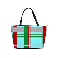 Christmas Plaid Backgrounds Plaid Shoulder Handbags by Sapixe