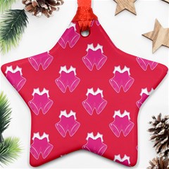 Christmas Red Pattern Reasons Ornament (star)