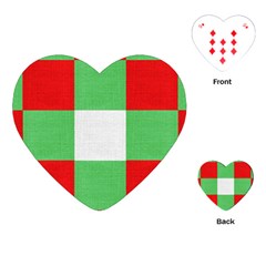 Fabric Christmas Colors Bright Playing Cards (heart) 