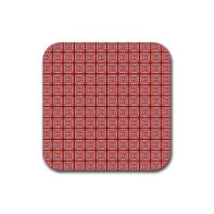 Christmas Paper Wrapping Paper Rubber Coaster (square)  by Sapixe