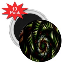 Fractal Christmas Colors Christmas 2 25  Magnets (10 Pack) 