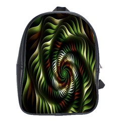 Fractal Christmas Colors Christmas School Bag (xl) by Sapixe