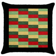 Fabric Coarse Texture Rough Red Throw Pillow Case (black) by Sapixe