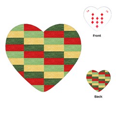 Fabric Coarse Texture Rough Red Playing Cards (heart) 