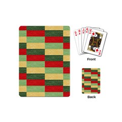 Fabric Coarse Texture Rough Red Playing Cards (mini)  by Sapixe