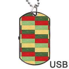 Fabric Coarse Texture Rough Red Dog Tag Usb Flash (one Side) by Sapixe