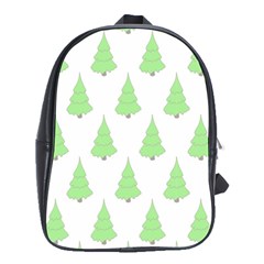 Background Christmas Christmas Tree School Bag (large) by Sapixe