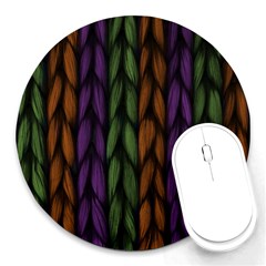 Background Weave Plait Purple Round Mousepads by Sapixe