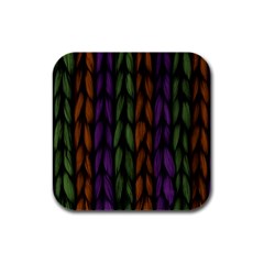 Background Weave Plait Purple Rubber Square Coaster (4 Pack)  by Sapixe