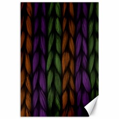 Background Weave Plait Purple Canvas 12  X 18   by Sapixe