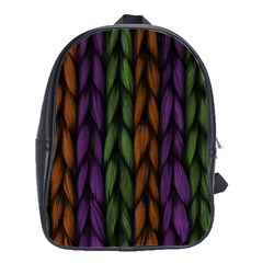 Background Weave Plait Purple School Bag (large) by Sapixe