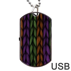 Background Weave Plait Purple Dog Tag Usb Flash (one Side) by Sapixe