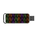 Background Weave Plait Purple Portable USB Flash (Two Sides) Front