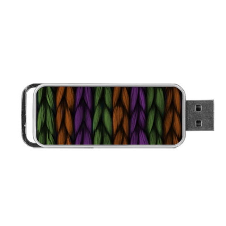 Background Weave Plait Purple Portable USB Flash (Two Sides)