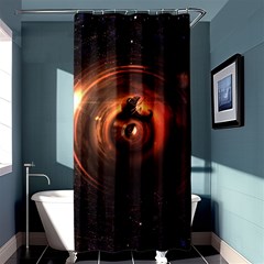 Steampunk Airship Sailing The Stars Of Deep Space Shower Curtain 36  X 72  (stall)  by jayaprime