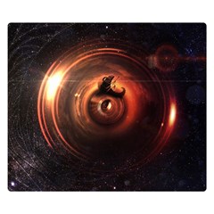 Steampunk Airship Sailing The Stars Of Deep Space Double Sided Flano Blanket (small)  by jayaprime