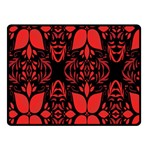 Christmas Red And Black Background Double Sided Fleece Blanket (Small)  45 x34  Blanket Back