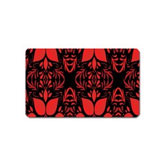 Christmas Red And Black Background Magnet (name Card) by Sapixe