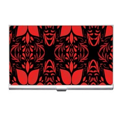 Christmas Red And Black Background Business Card Holders by Sapixe