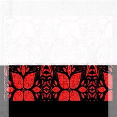 Christmas Red And Black Background Rectangular Jigsaw Puzzl by Sapixe