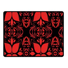 Christmas Red And Black Background Fleece Blanket (small) by Sapixe