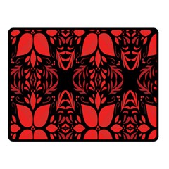 Christmas Red And Black Background Double Sided Fleece Blanket (small)  by Sapixe