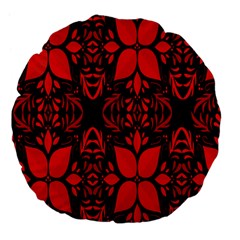 Christmas Red And Black Background Large 18  Premium Flano Round Cushions by Sapixe