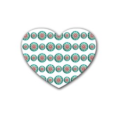 Christmas 3d Decoration Colorful Rubber Coaster (heart)  by Sapixe