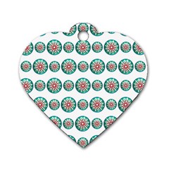 Christmas 3d Decoration Colorful Dog Tag Heart (two Sides)