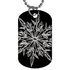 Ice Crystal Ice Form Frost Fabric Dog Tag (two Sides) by Sapixe