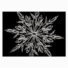 Ice Crystal Ice Form Frost Fabric Large Glasses Cloth (2-side) by Sapixe