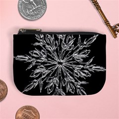 Ice Crystal Ice Form Frost Fabric Mini Coin Purses by Sapixe